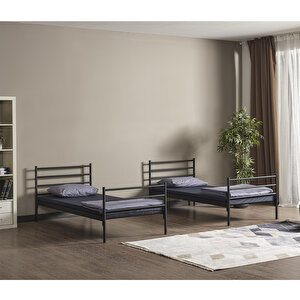 Linda Metal Siyah Ranza 90x200