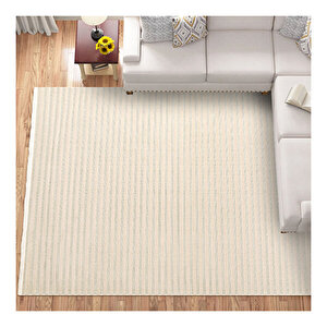 Alice Geometrik Desen Krem Halı 611400 100x200 cm