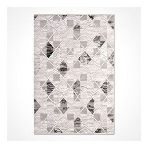 Ghost Gri Geometrik Desen Halı 616111 120x180 cm
