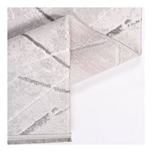Legro Gri Geometrik Desen Halı 611558 120x180 cm