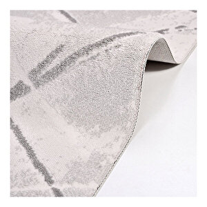 Legro Gri Geometrik Desen Halı 611558