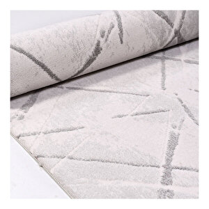 Legro Gri Geometrik Desen Halı 611558
