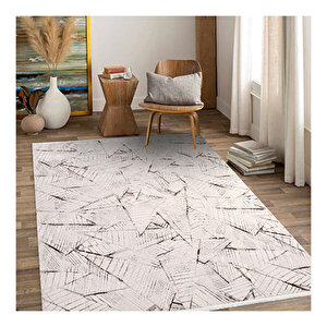 Sedir Krem Kahve Modern Halı 617308 100x200 cm