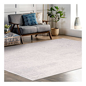 Sun Gri Beyaz Modern Halı 616550 120x180 cm