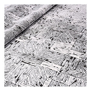 Sun Gri Siyah Modern Halı 616600