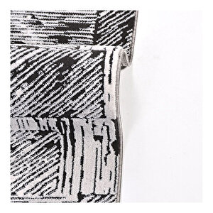 Sun Gri Siyah Modern Halı 616600