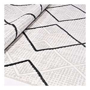 Flamingo Gri Geometrik  Halı 611350