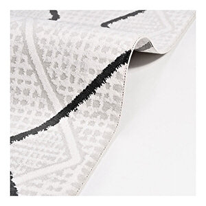 Flamingo Gri Geometrik  Halı 611350