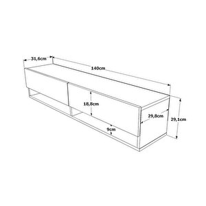 Loft Tv Ünitesi Duvara Monte Fr11-aw