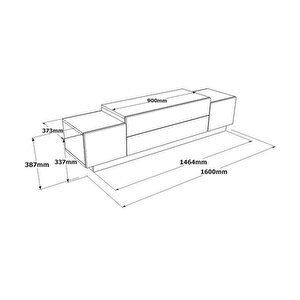 Lujo Tv Sehpasi 160cm Beton-bronz