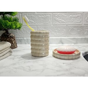 Diş Firçalik Ve Sabunluk 2 Li Banyo Seti