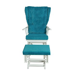 Mama Puflu Lake Mavi Minderli Sallanan Sandalye Emzirme Koltuğu Mavi