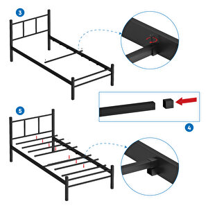 Defne Metal Karyola 90x190 Cm Beyaz