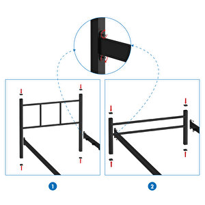 Defne Metal Karyola 100x200 Cm Beyaz