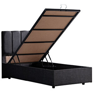 Defne Çift Kişilik Baza Başlık Comfort Yatak Seti Antrasit 160x200 cm