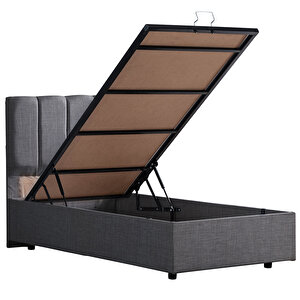 Defne Çift Kişilik Baza Başlık Seti Gri 160x200 cm
