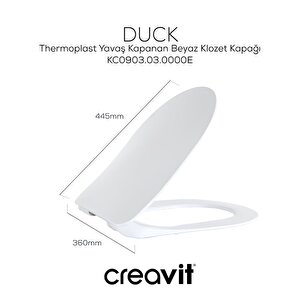 Creavit Terra Kanallı Beyaz Asma Klozet Tp325, Creavit Terra Duck Yavaş Kapak