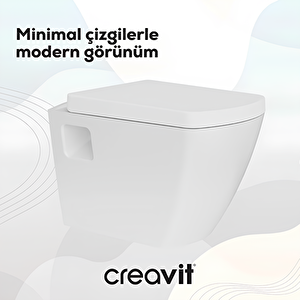 Tetra Kanallı Asma Klozet Takım, Ceravit Yavaş Kapanan Kapak