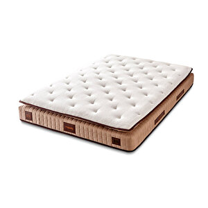 Majesty Yatak Tek Kişilik Pedli Ekstra Lüks Yumuşak Yatak Pamuklu Keten Kumaş 30 Cm 90x190 cm