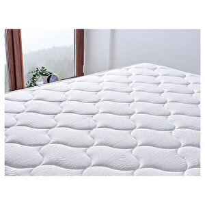 Relax Yatak Seti Çift Kişilik Orta Sert Lüks Ortopedik Çift Taraflı Yatak, Baza Ve Başlık Set 160x200 cm