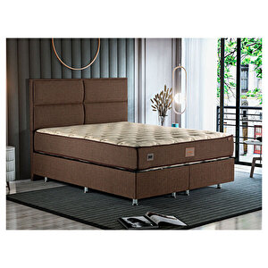 Organic Cotton Yatak, Baza Ve Başlık Set Çift Kişilik Doğal Pamuk Kumaşlı Ekstra Lüks Yumuşak Yatak, Baza Ve Başlık Set 150x200 cm