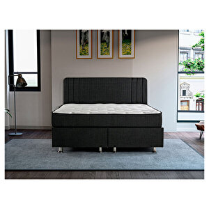 Scarface Yatak Set Çift Kişilik Full Ortopedik Sert Yatak, Baza Ve Başlık Set 160x200 cm