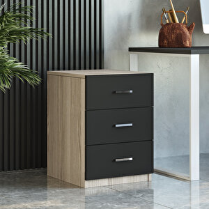 Robin Home Verona ABCDEF Ofis Büro Masa Takımı Meşe-Siyah
