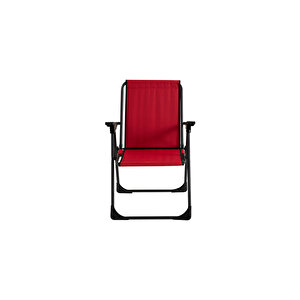 Plastik Kollu Lüks Piknik Sandalyesi Kırmızı Kırmızı