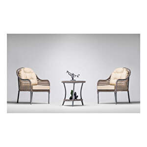 Zen Bahçe Balkon Çay Seti, Çift Renk