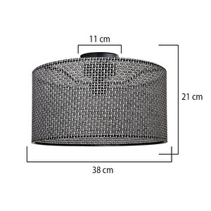 Goza 38 Cm Plaf. Avize Siyah Arti Desen