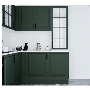 160 cm Yeşil Membran Mutfak Köşe Modülü