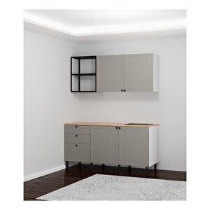Gri Membran Mini Mutfak Set 180 cm