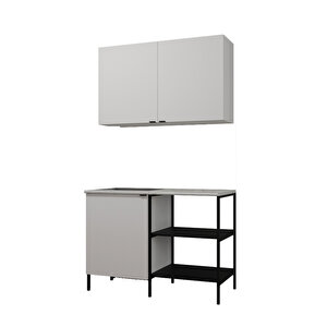 Metalli Beyaz Mini Mutfak Set 120 cm