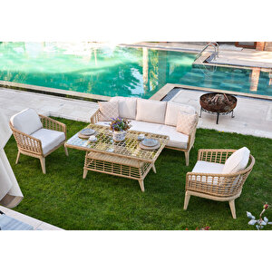 Rodos Rattan Bahçe Balkon Oturma Grubu C