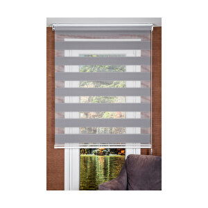 Mikropliseli Zebra Stor Perde Gri 160x200 cm