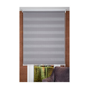 Mikropliseli Zebra Stor Perde Gri 180x200 cm