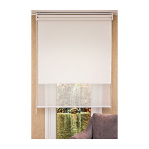 Cıftlı Stor Ve Tul Perde Krem 80x200 cm