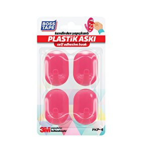 Plastik Askı Pembe 4lü