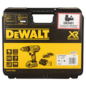 Dcd776s2-tr 18v/1.5Ah Çift Akülü Darbeli Matkap