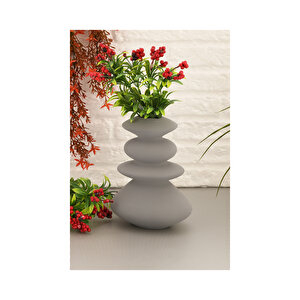 Angdesıgn Efes Srmk Gri Vazo Sırsız 22Cm
