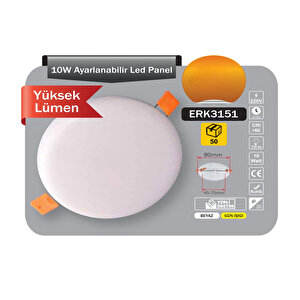 Led Panel 10w Ayarli-220v Günişiği 750lm