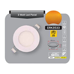 Led Panel 3 W Gün Işiği 220v 130lm