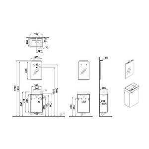 Nexa Square Beyaz Set 45 cm Banyo Dolabı