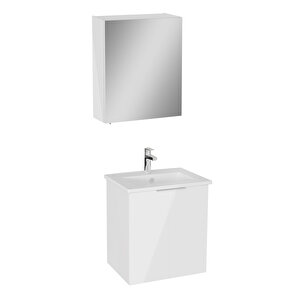 Nexa Square Parlak Beyaz Set 60 cm Banyo Dolabı