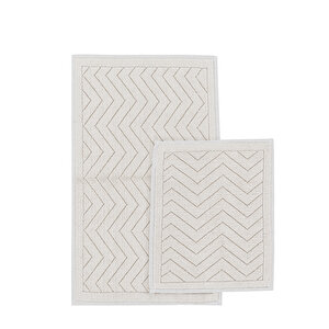 Elsim Home Zigzag Paspas Seti Krem