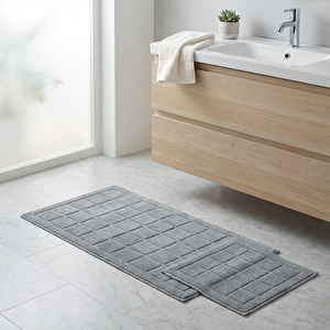 Elsim Home Kareli Paspas Seti Gri