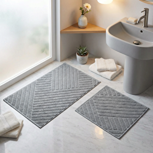 Elsim Home Asimetrik Paspas Seti Gri