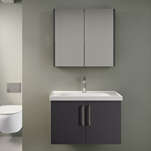 Hilal 80 Cm K Banyo Dolabi Tkm P.k Gri