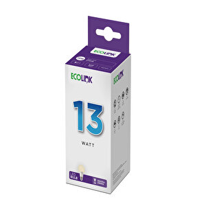 Ecolink Ledbulb 13w E27 2700k Sari Işik