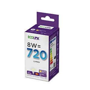 Ecolink Ledbulb 8w E27 2700k Sari Işik